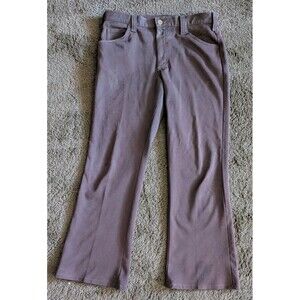 Vintage Lee Riders Brown Flare Hippie Pants 1970s Size 27x34